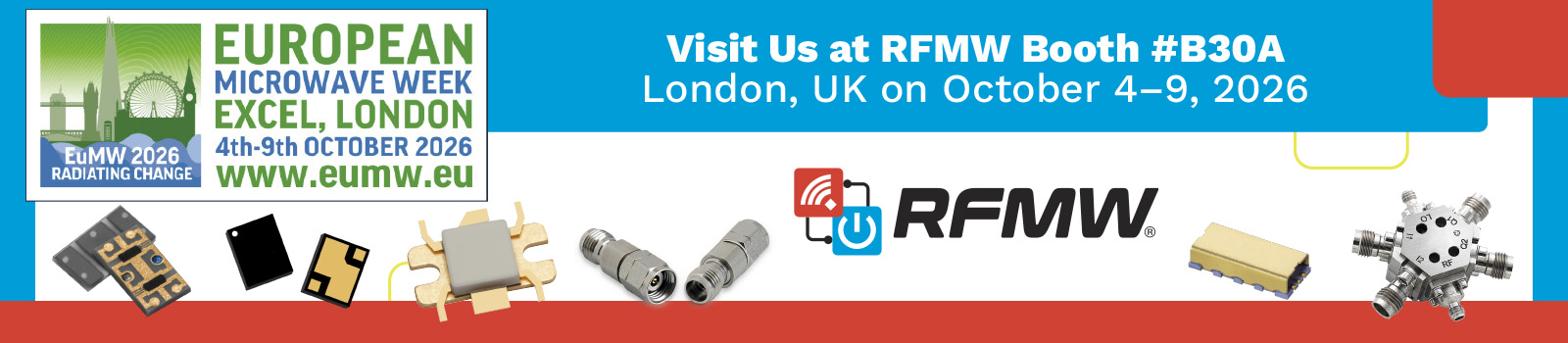 Visit Us at RFMW Booth #B30A London, UK on October 4-9, 2026